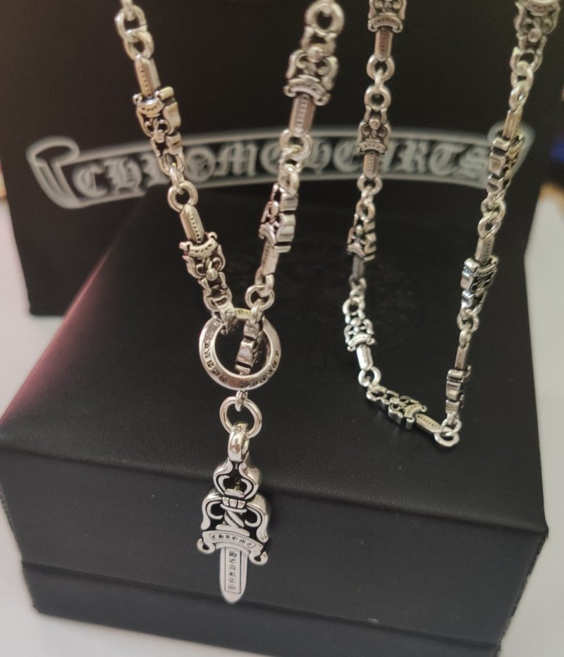 Chrome Hearts Silver Dagger Pendant Necklace view
