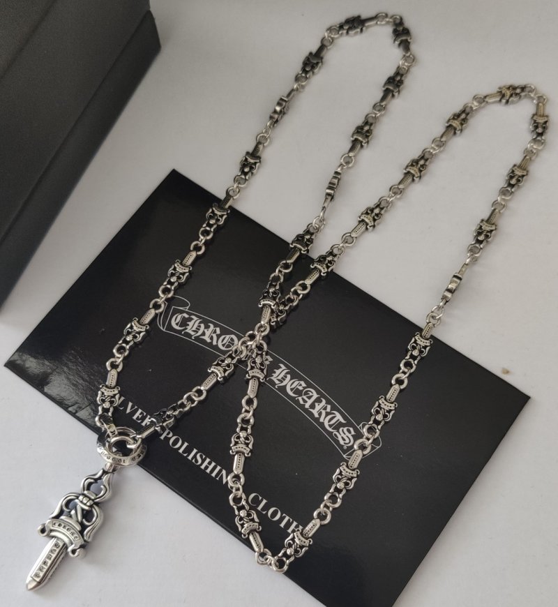 Chrome Hearts Silver Dagger Pendant Necklace view