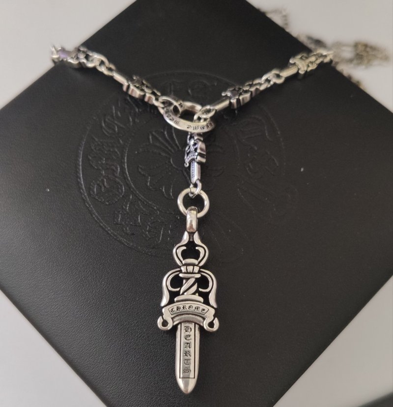 Chrome Hearts Silver Dagger Pendant Necklace view