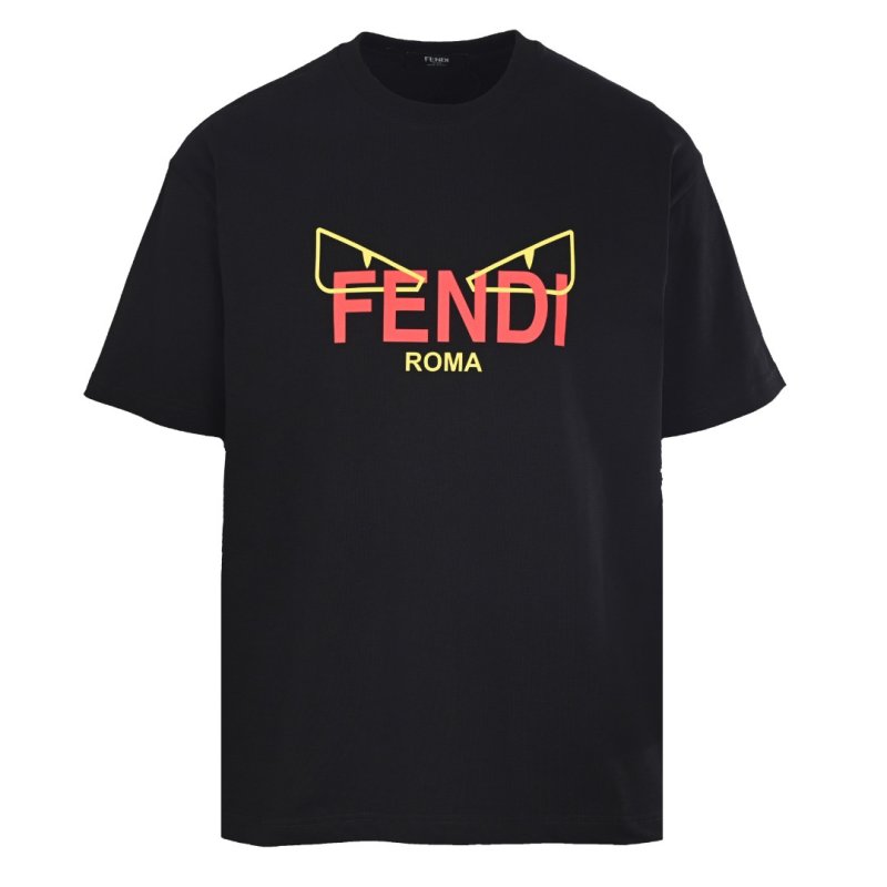 Fendi Roma Monster Eyes Black T-Shirt view