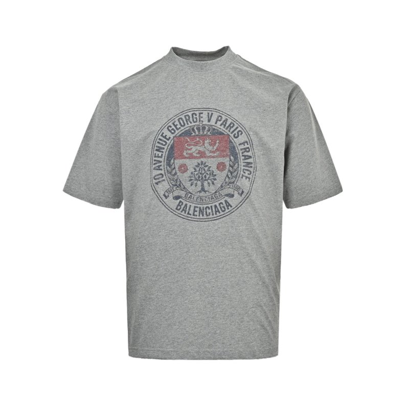 Vintage Graphic Print Grey T-Shirt view