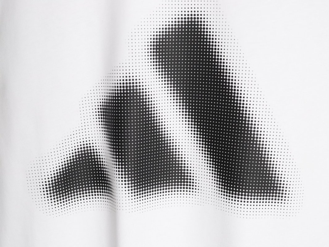 Adidas FOS Blurred Logo White T-Shirt view