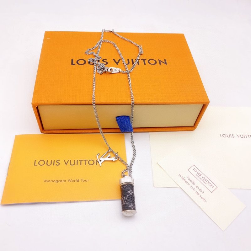 Louis Vuitton Monogram Eclipse Rotating Pendant Necklace - Black