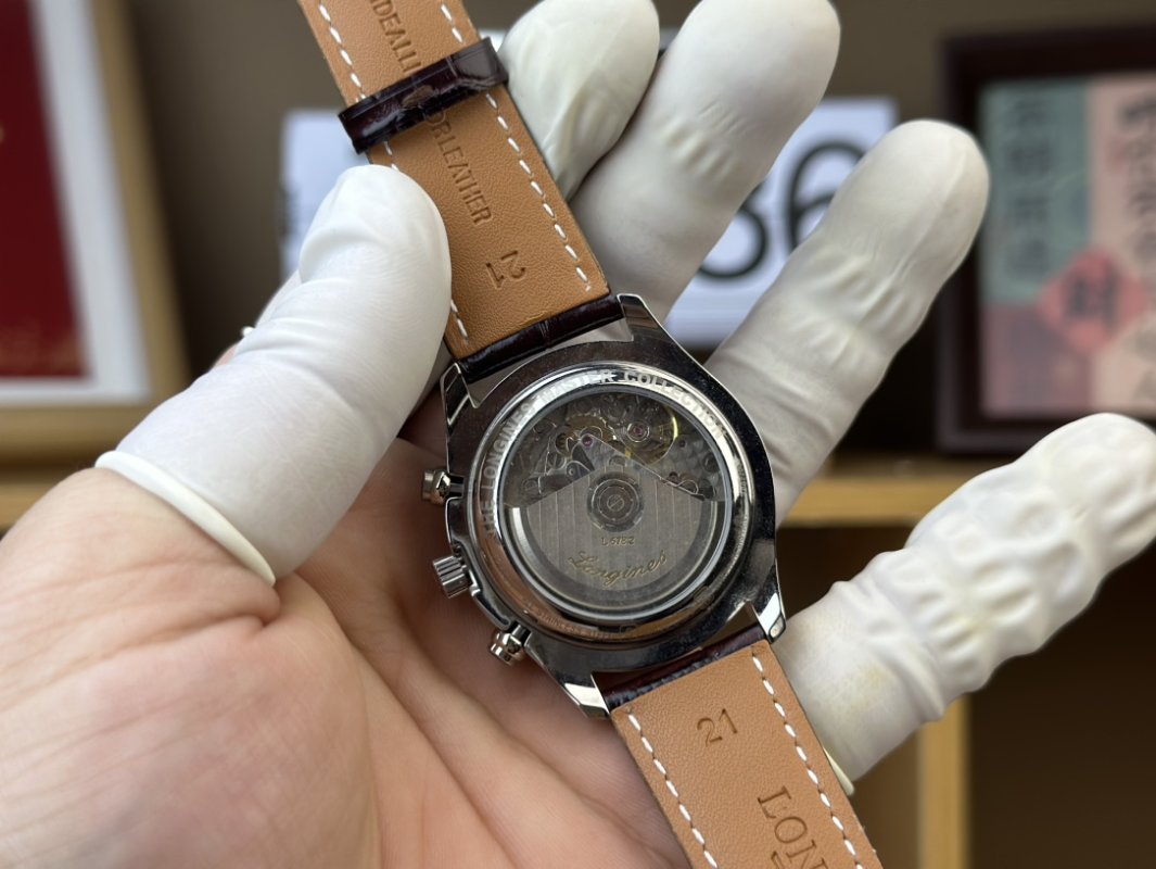Longines Master Collection Chronograph Moon Phase Silver Dial view