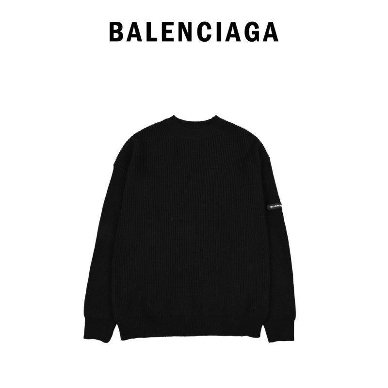 Balenciaga Black Logo Crewneck Sweater view