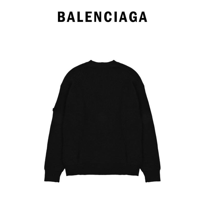 Balenciaga Black Logo Crewneck Sweater view