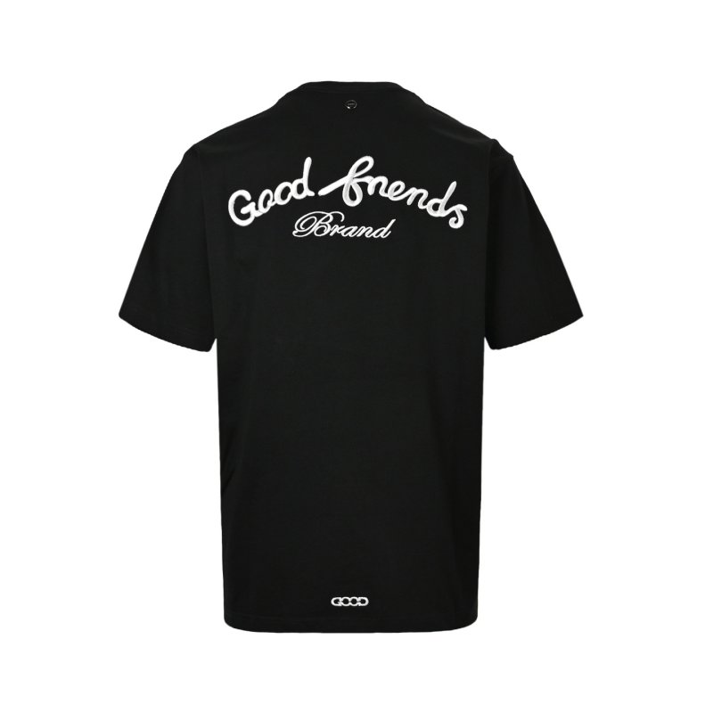Black Graphic Print T-Shirt with Floral Bear Design view
