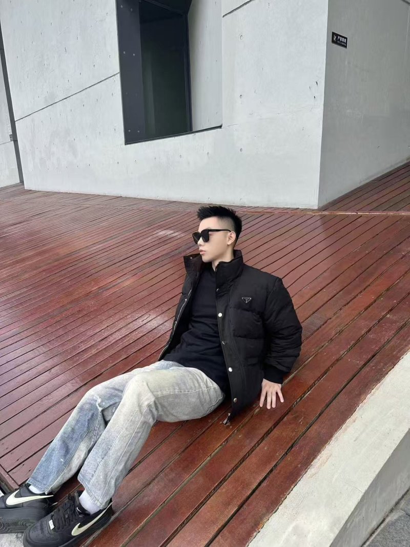 Prada Black Down Puffer Jacket view
