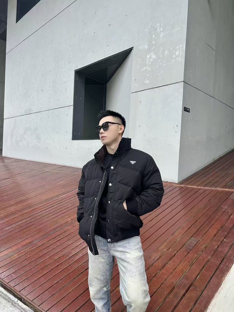 Prada Black Down Puffer Jacket view