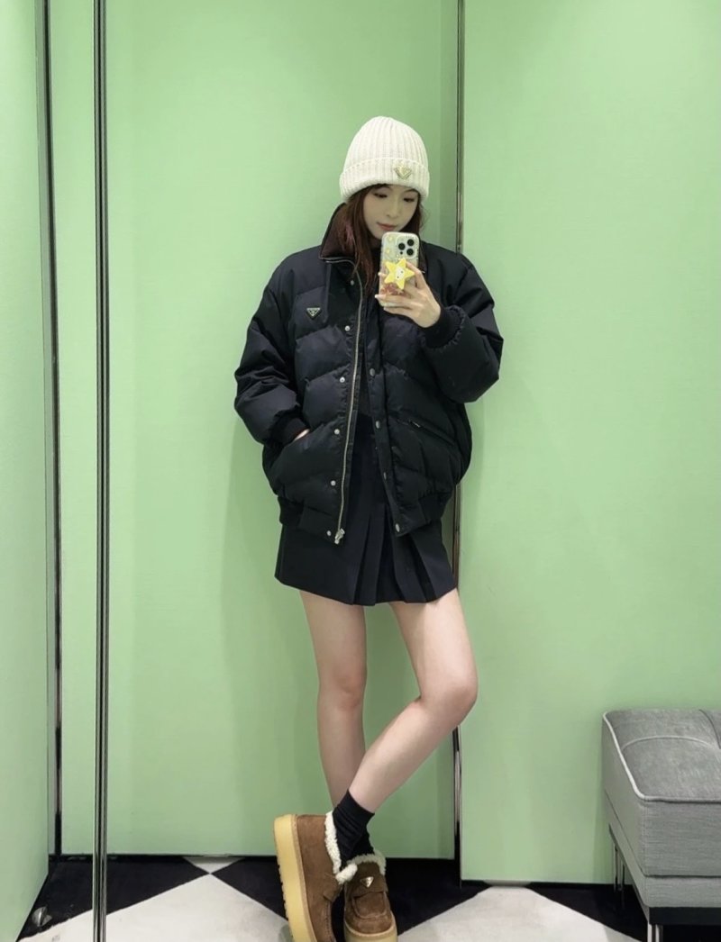 Prada Black Down Puffer Jacket view