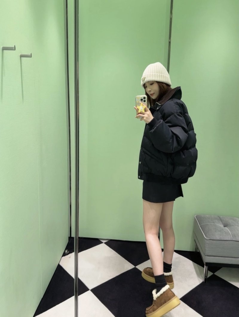 Prada Black Down Puffer Jacket view