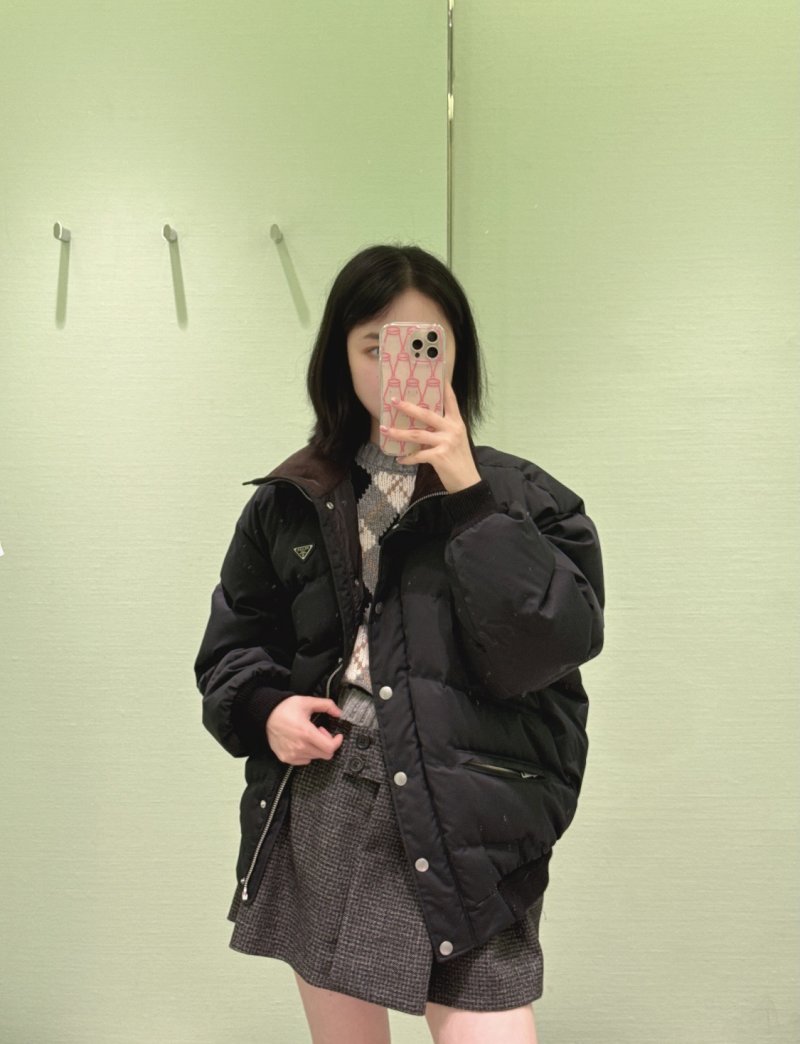 Prada Black Down Puffer Jacket view