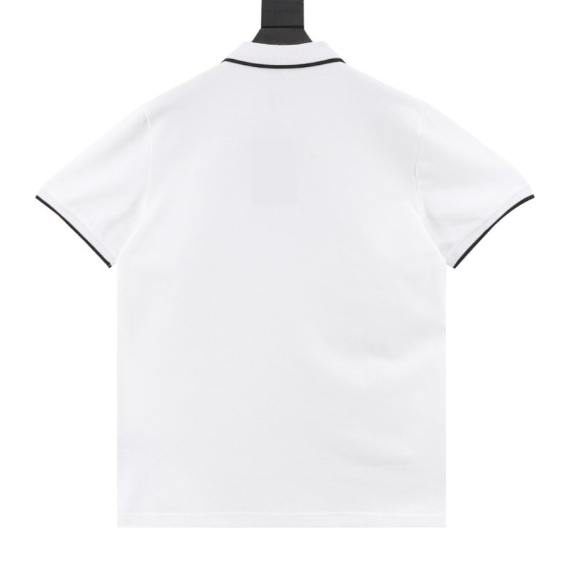 Burberry White Polo Shirt with Chest Pocket view