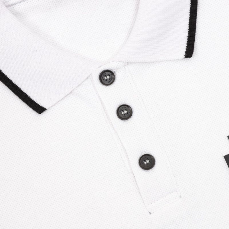 Burberry White Polo Shirt with Chest Pocket view