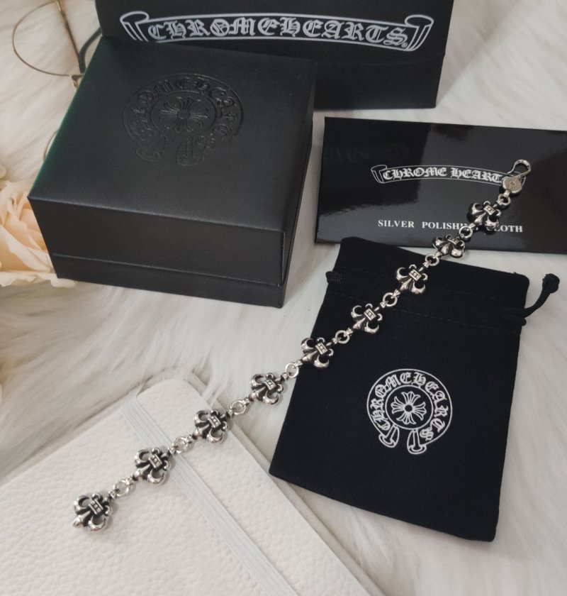 Chrome Hearts Anchor Link Silver Bracelet