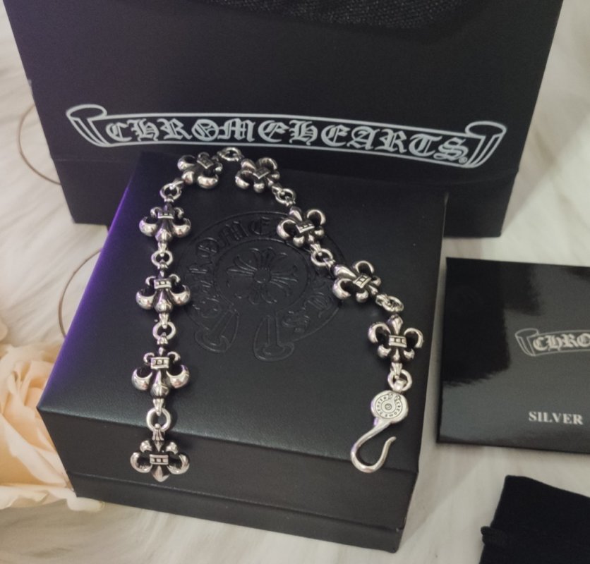 Chrome Hearts Anchor Link Silver Bracelet view