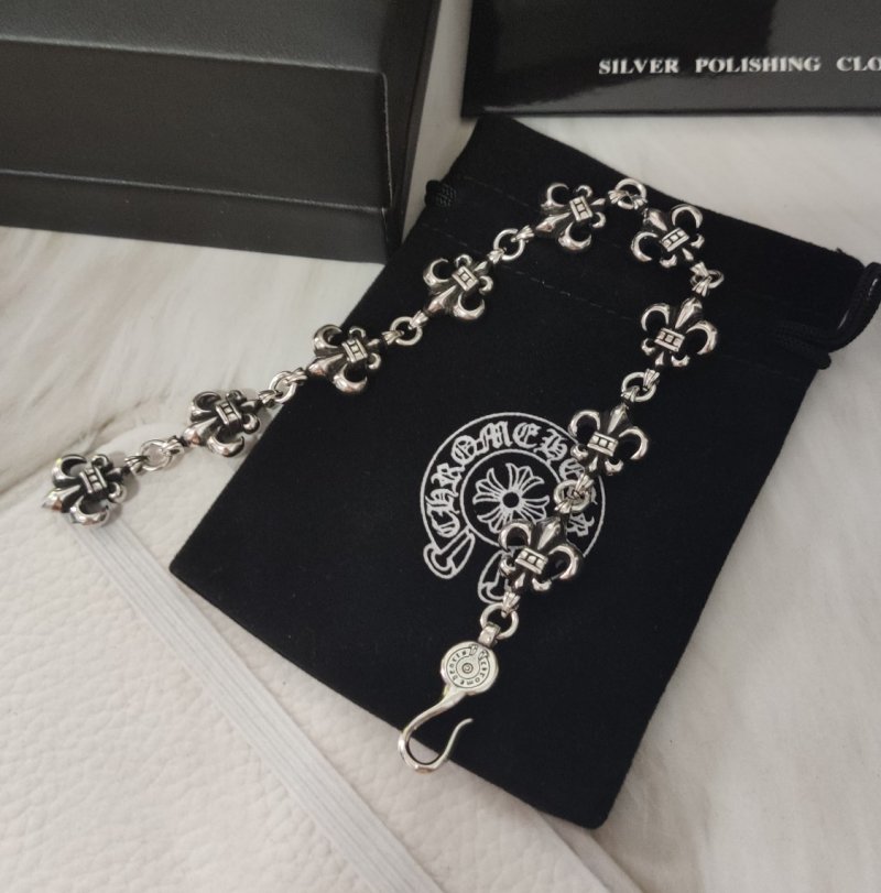 Chrome Hearts Anchor Link Silver Bracelet view