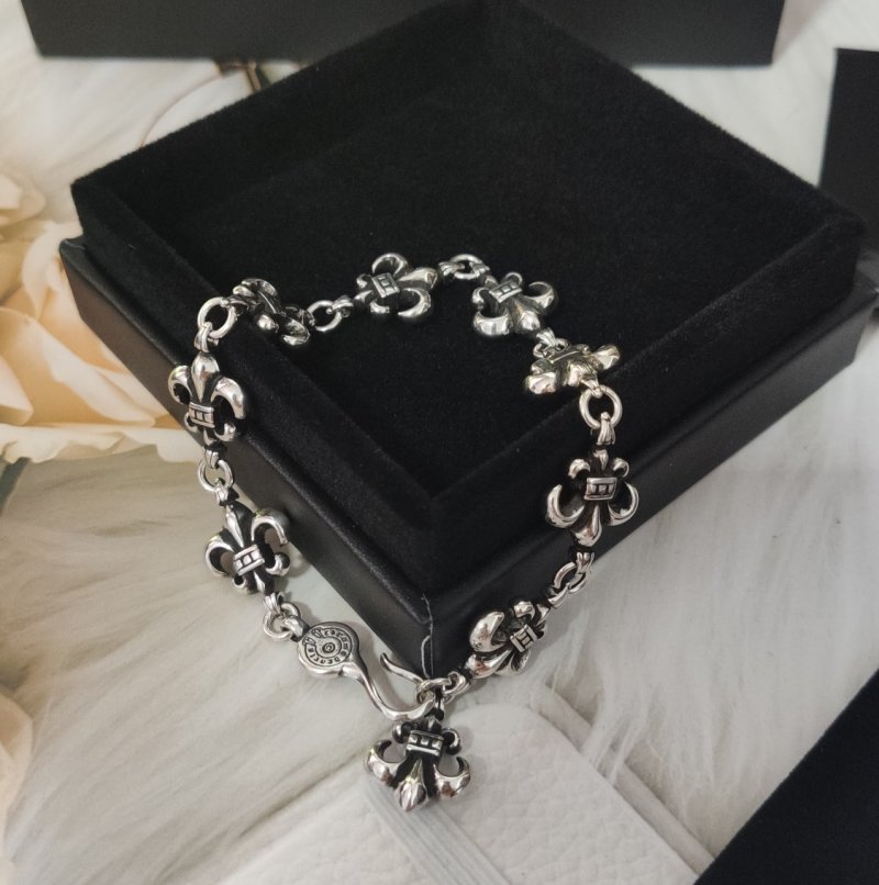 Chrome Hearts Anchor Link Silver Bracelet view