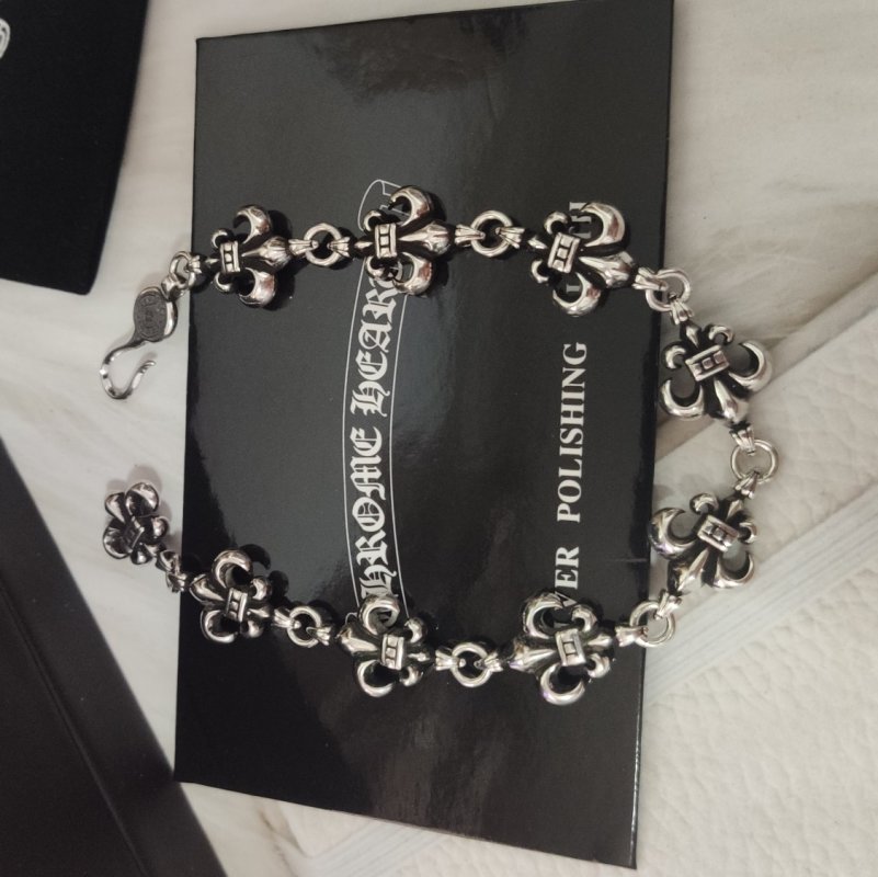 Chrome Hearts Anchor Link Silver Bracelet view