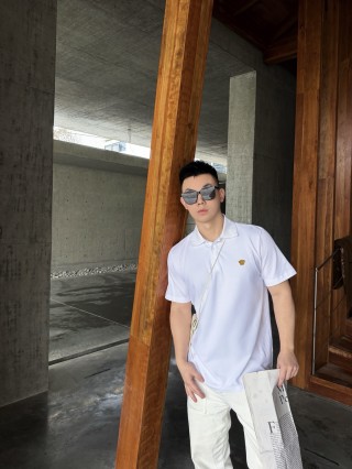 Versace White Medusa Logo Polo Shirt view 2