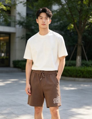 Loewe Anagram Brown Shorts view 2