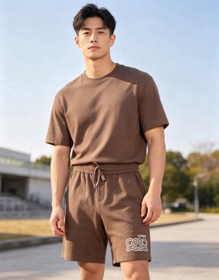 Loewe Anagram Brown Shorts view 3
