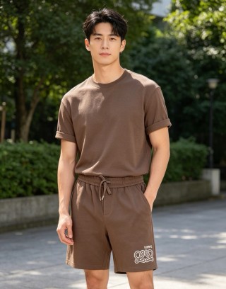 Loewe Anagram Brown Shorts view 6