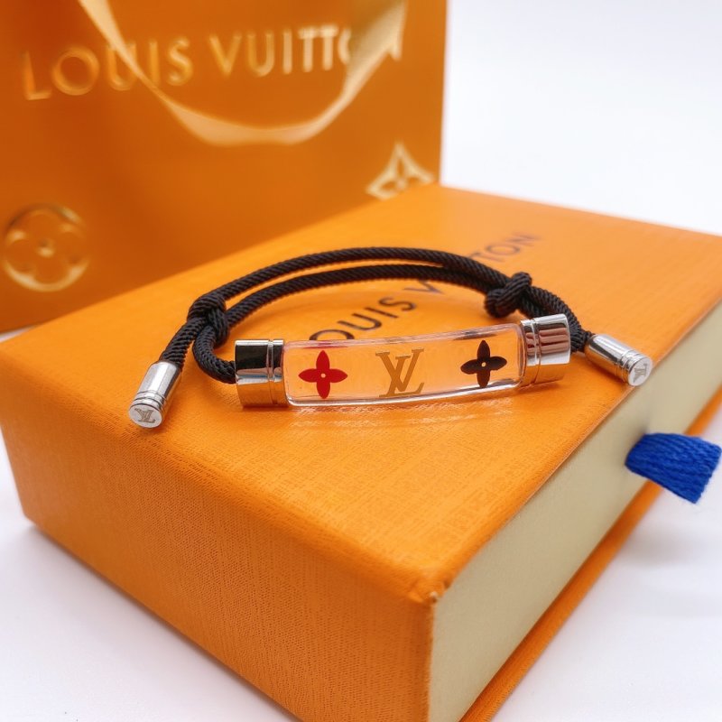 LV Inclusion Blue Rope Bracelet with Colorful Charms view