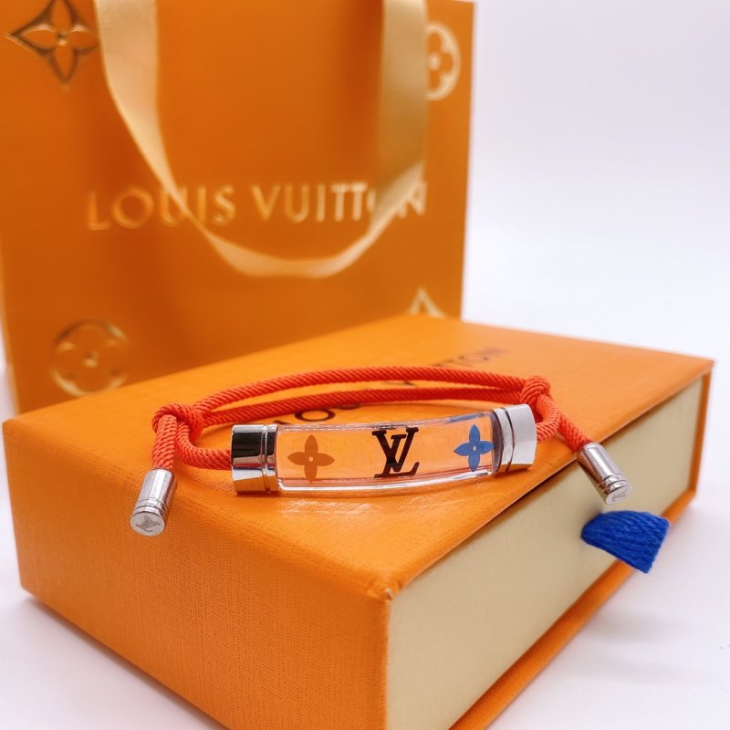 LV Inclusion Blue Rope Bracelet with Colorful Charms view