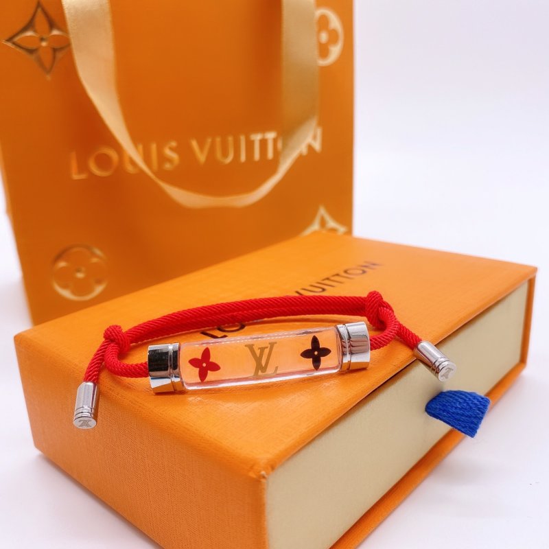 LV Inclusion Blue Rope Bracelet with Colorful Charms view