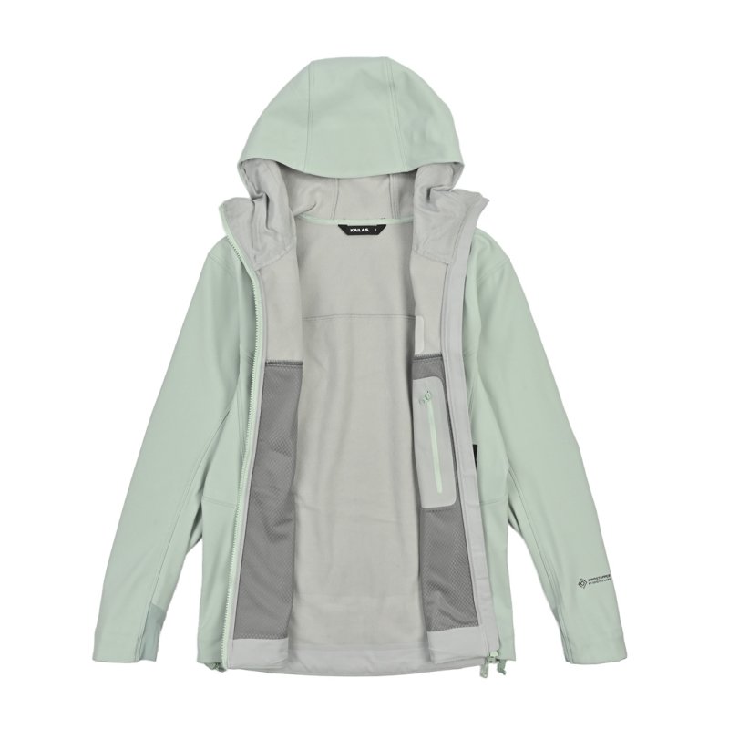 Karao Colorblock Windbreaker Jacket Sage Green & Cream view