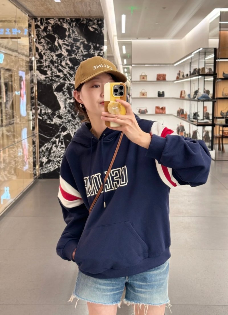 Celine Embroidered Logo Baseball Cap Camel