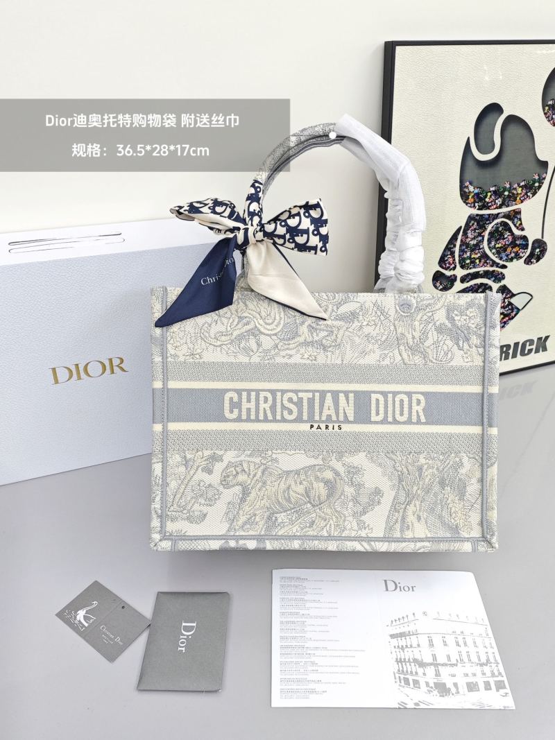 Dior Book Tote Navy Oblique Canvas Bag view