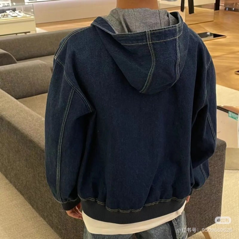 Dior Christian Dior Navy Denim Zip Hoodie Jacket view