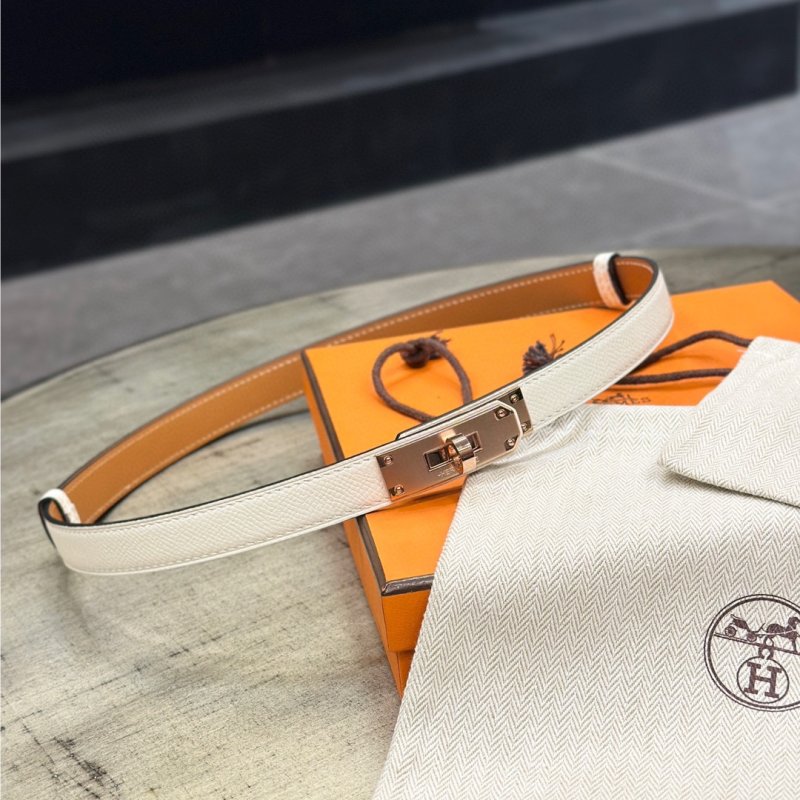 Hermès Kelly 1.8 Epsom Leather Belt Cream