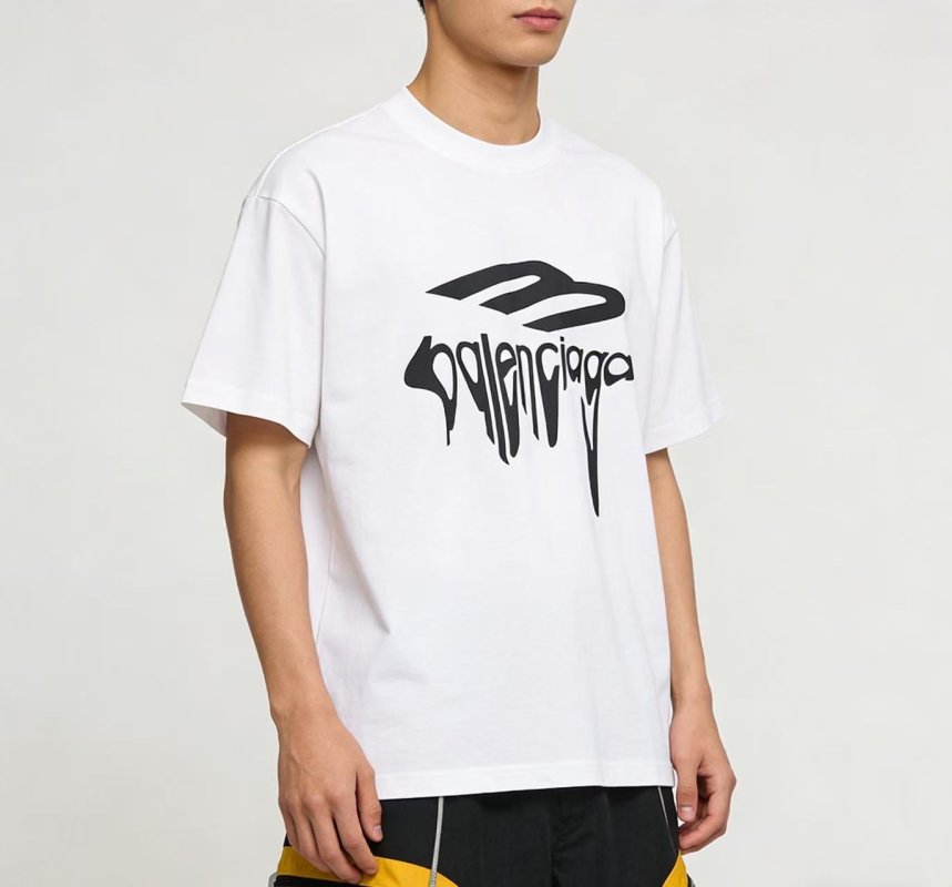 Balenciaga Graffiti Logo White T-Shirt view