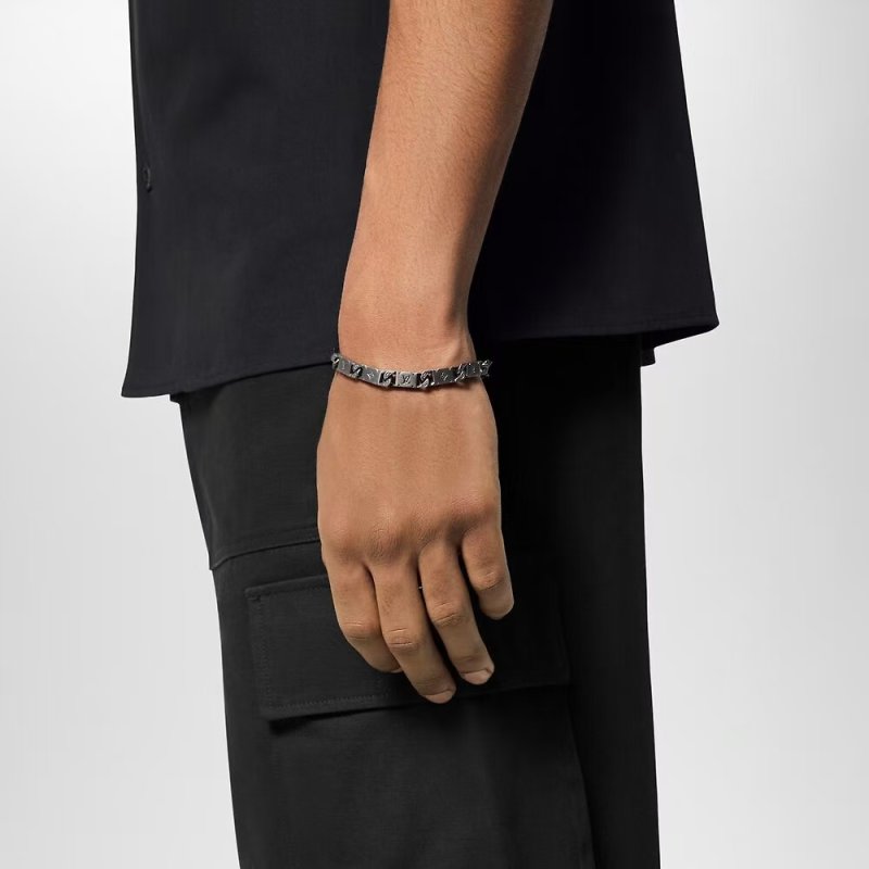 Louis Vuitton LV Monogram Tied Up Metal Bracelet Gunmetal Black view