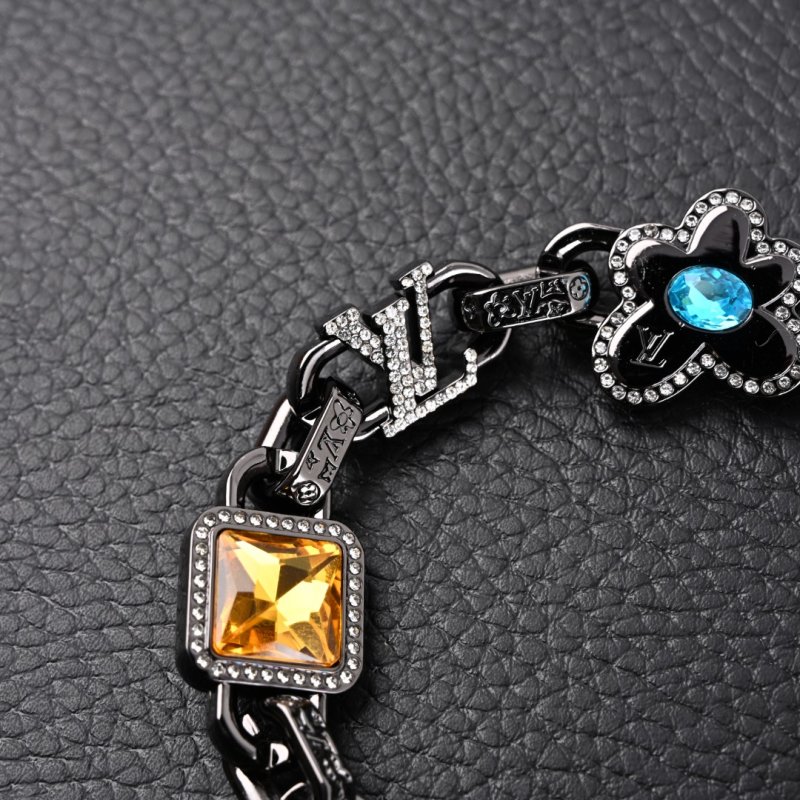 Louis Vuitton Paradise Stone Brass Chain Bracelet - Multi view