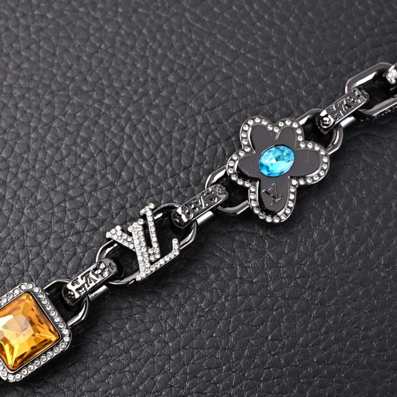 Louis Vuitton Paradise Stone Brass Chain Bracelet - Multi view