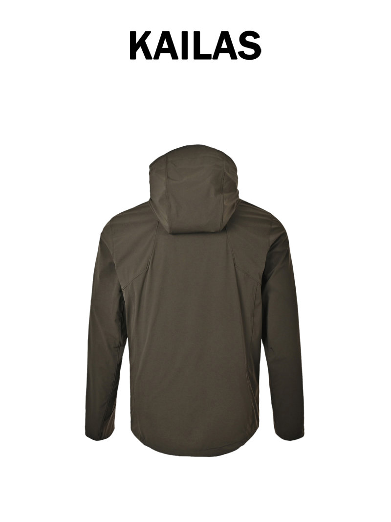 Olive Green Windbreaker Hooded Jacket view