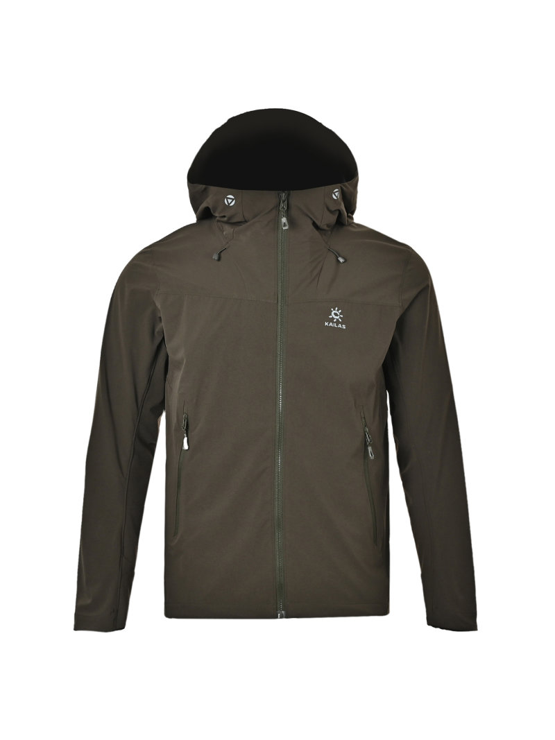 Olive Green Windbreaker Hooded Jacket view