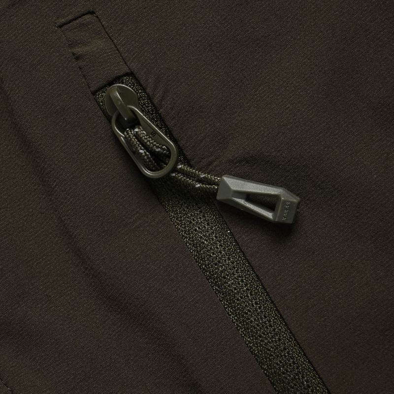 Olive Green Windbreaker Hooded Jacket view