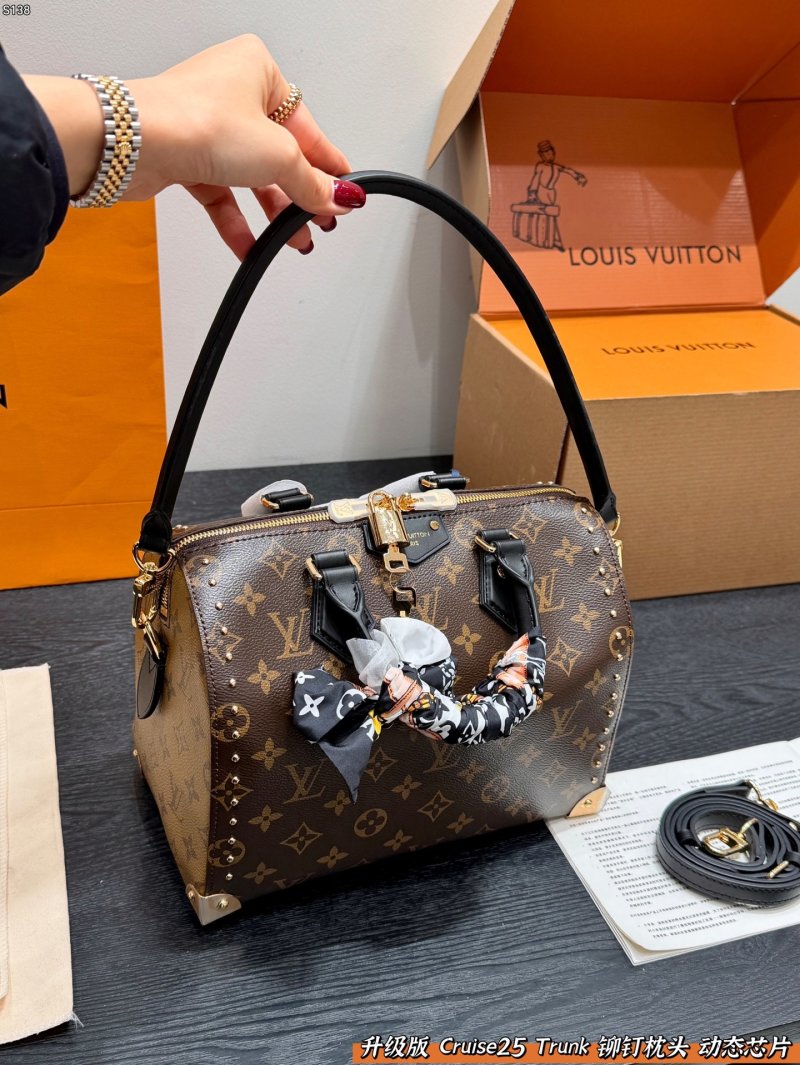 Louis Vuitton Monogram Cruise 25 Trunk Pillow Bag with Studs view