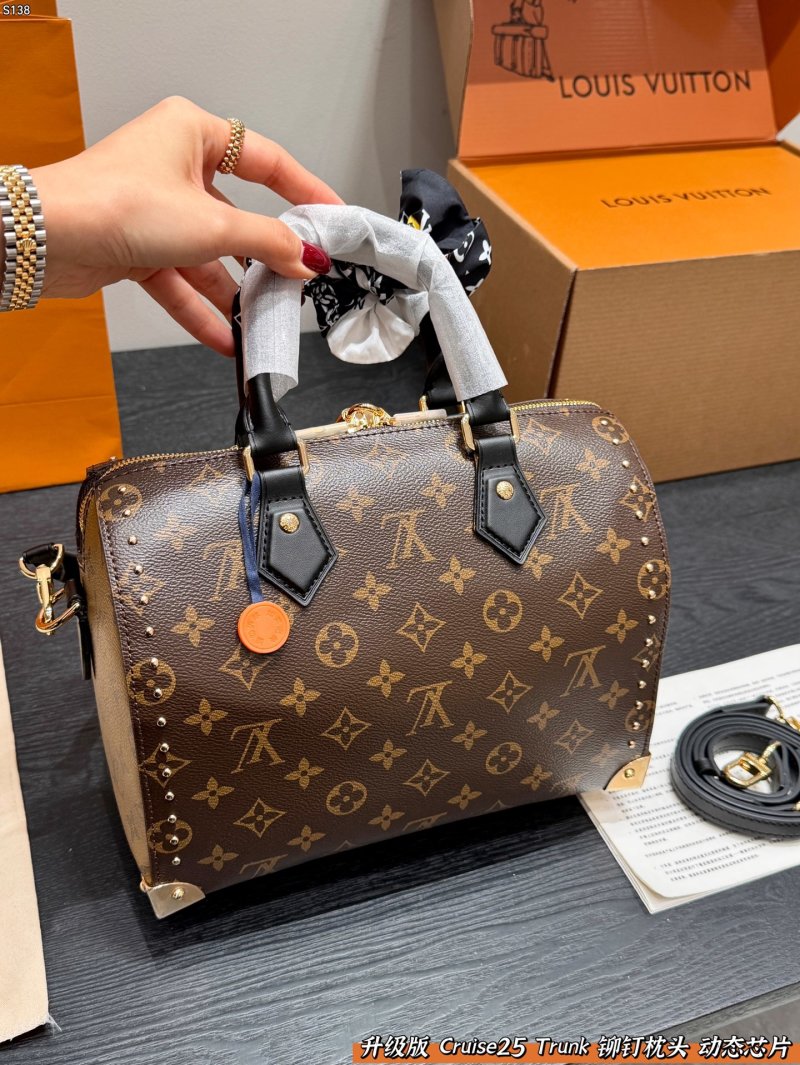 Louis Vuitton Monogram Cruise 25 Trunk Pillow Bag with Studs view