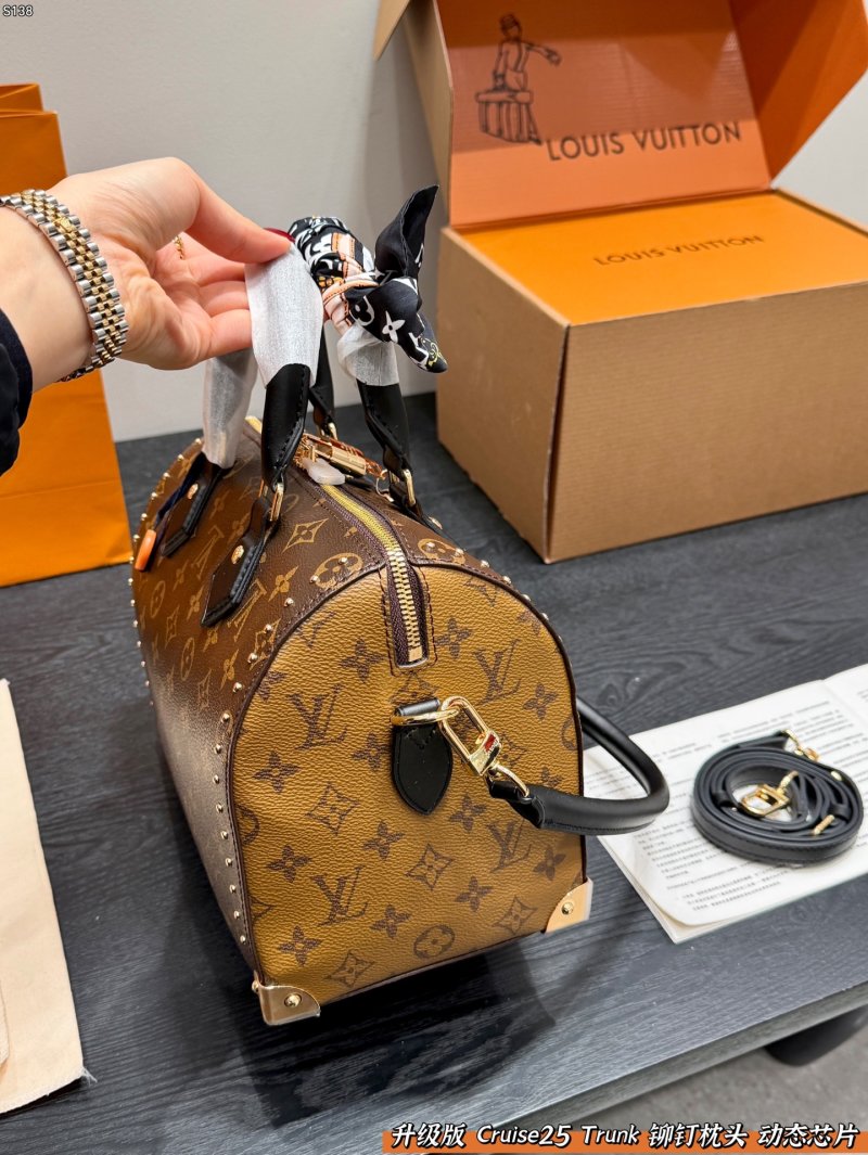 Louis Vuitton Monogram Cruise 25 Trunk Pillow Bag with Studs view