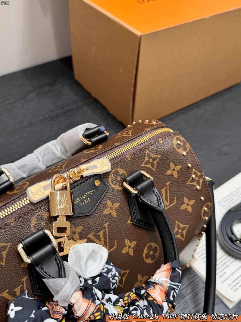Louis Vuitton Monogram Cruise 25 Trunk Pillow Bag with Studs view