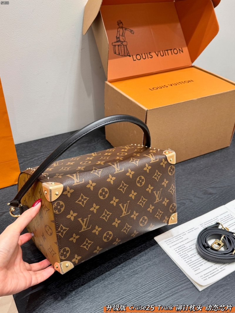 Louis Vuitton Monogram Cruise 25 Trunk Pillow Bag with Studs view