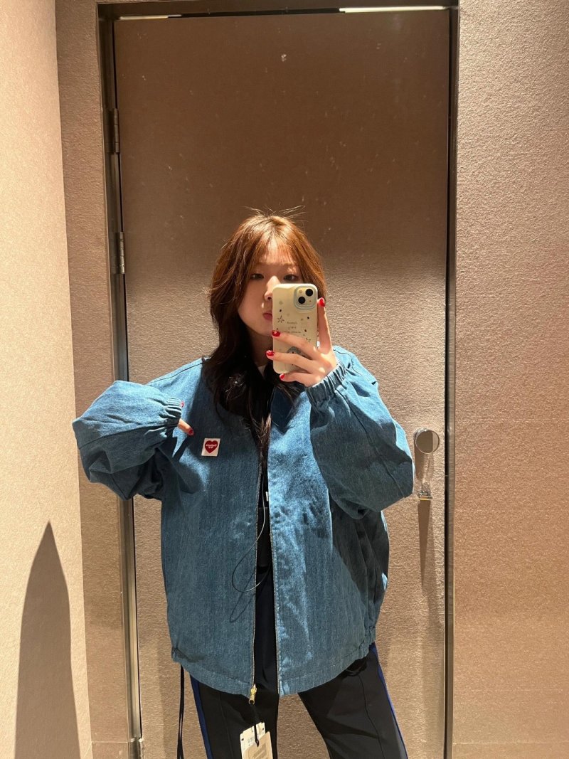 Oversized Denim Shirt Jacket Blue