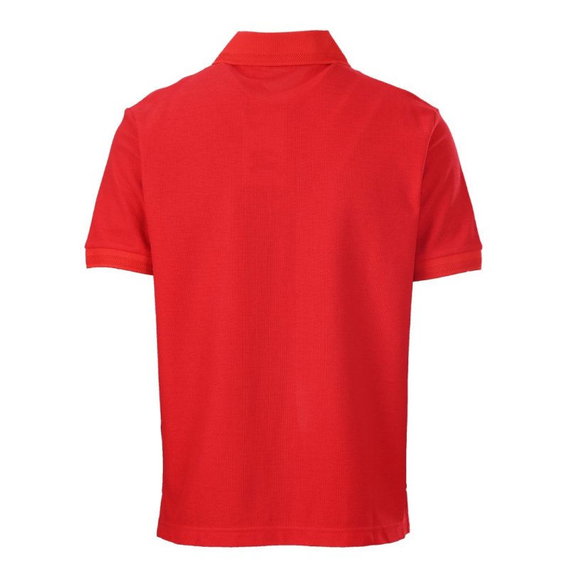 Burberry Red Polo Shirt with Check Collar view