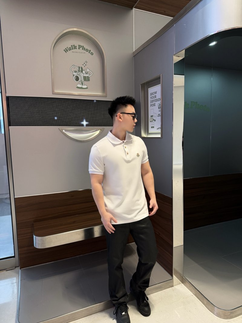 Moncler Classic White Polo Shirt view